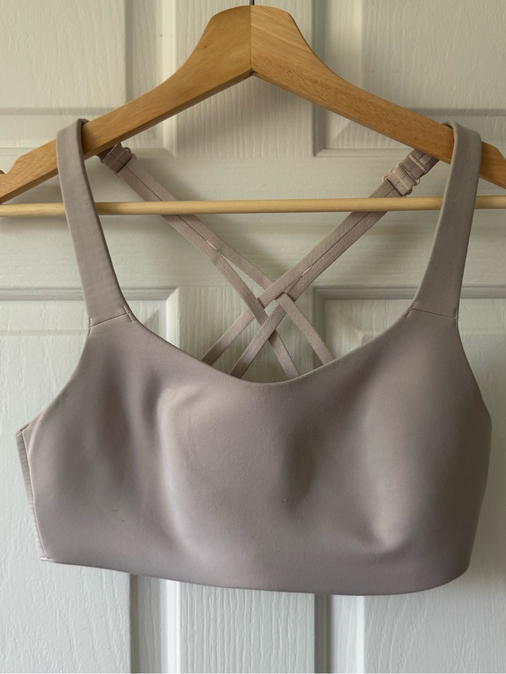 lululemon athletica Wireless Crisscross Bralette in Taupe